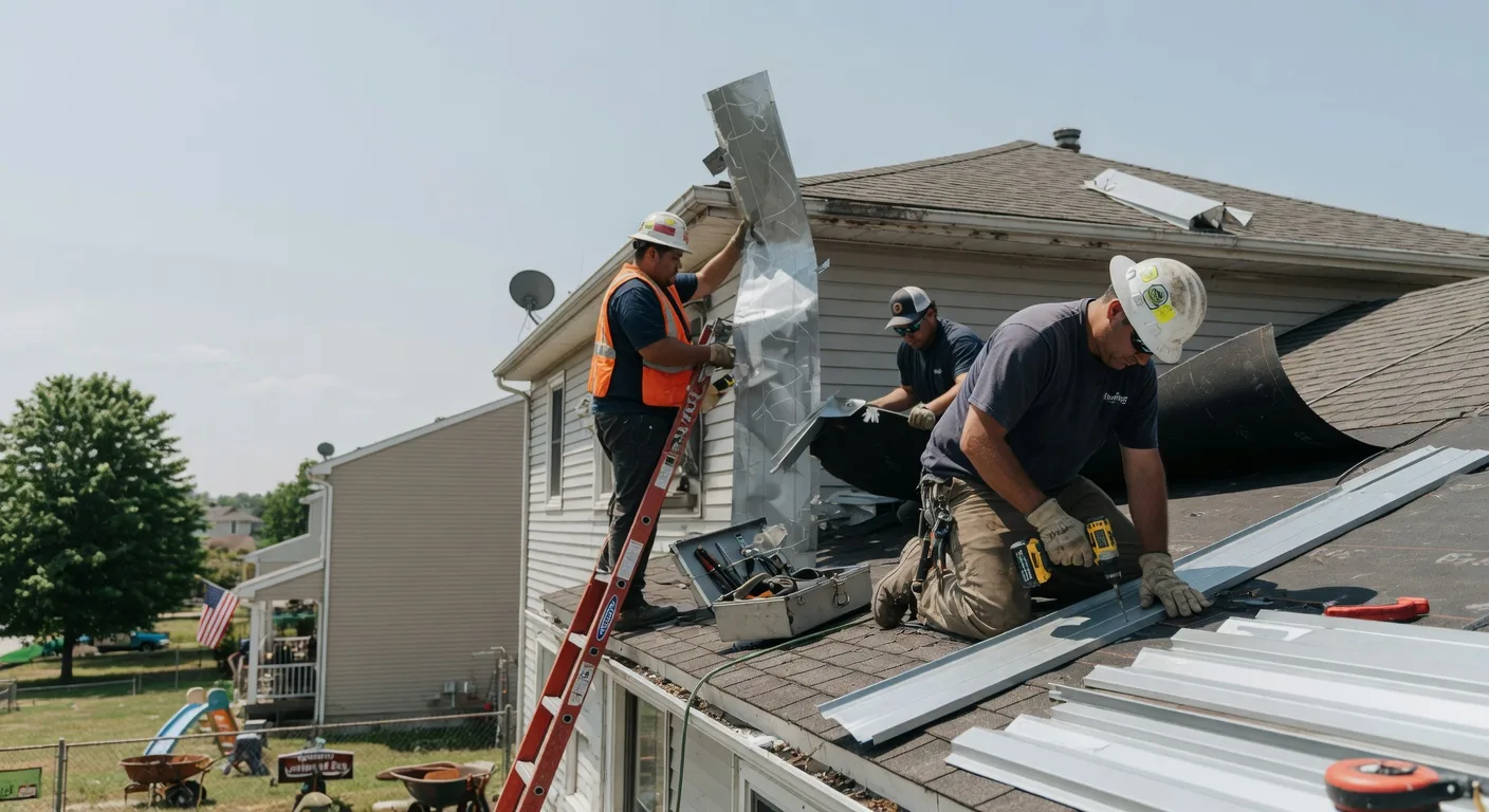 Storm Damage Metal Roof Repair in South Dos Palos, CA